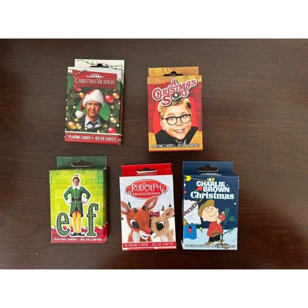 Christmas Movie Playing Cards Lot 5 Elf Christmas Vacation Rudolph Peanuts Story